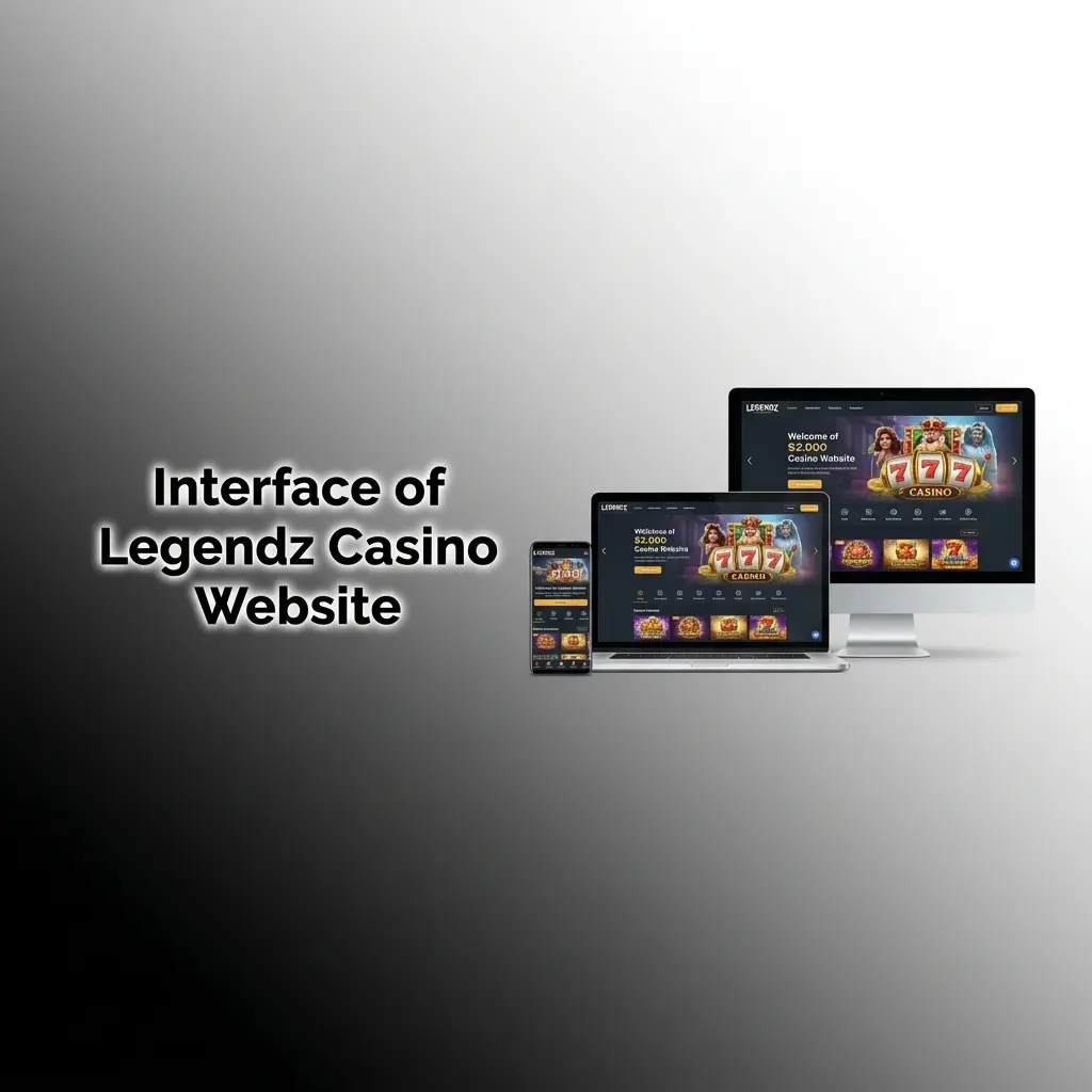 Legendz Casino dark-themed website interface showing top navigation bar with Sports, Live Casino, Esports, and Promotions links