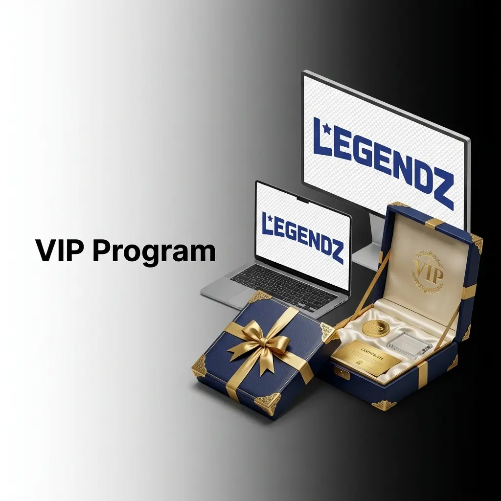 Legendz Casino tiered VIP loyalty program showing Bronze, Silver, Gold, Platinum, and Diamond reward levels